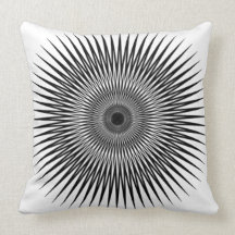 optical illusion  throw pillow black_white no2