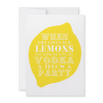 Optimistic Card | Lemon Party Theme Custom Invitation