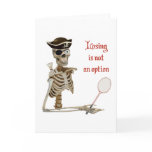 Option Badminton Pirate Greeting Card