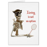 Option Badminton Pirate Greeting Card