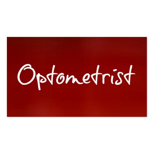 Optometrist Business Card (front side)