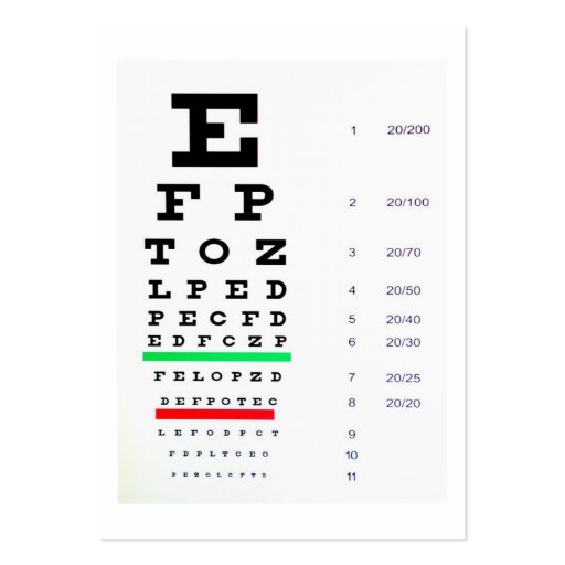 optometrist business card templates (front side)