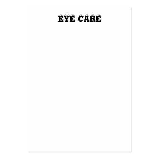 optometrist business card templates (back side)