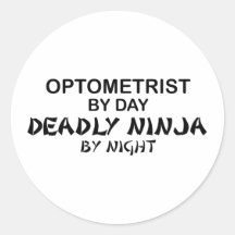 Optometrist Deadly Ninja by Night Sticker