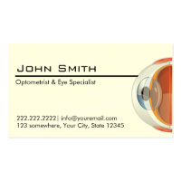 Optometrist & Eye Specialist Business Card