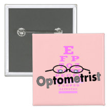 Optometrist Gifts, Eyeglasses and Eyechart Design Button