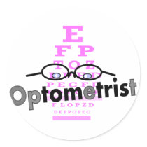 Optometrist Gifts, Eyeglasses and Eyechart Design stickers by gailg1957 Optometrist Gifts, Eyeglasses and Eyechart Design stickers