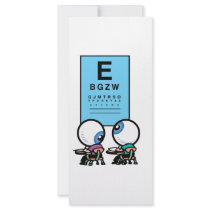 Optometrist Rack Cards with Eye Chart rack cards