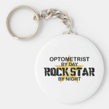 Optometrist Rock Star by Night Keychains