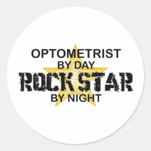 Optometrist Rock Star by Night Sticker