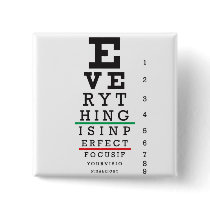 Optometry Eye Chart Illustration Pins
