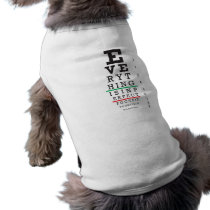 Optometry Eye Chart Illustration Pet Tee