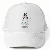 Optometry Eye Chart Illustration Trucker Hats