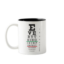 Optometry Eye Chart Illustration Coffee Mug