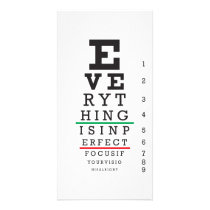 Optometry Eye Chart Illustration Photo Card Template