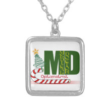 OPTOMETRY MERRY CHRISTMAS EYE DOCTOR PERSONALIZED NECKLACE