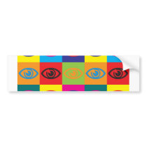 Optometry Pop Art bumper stickers