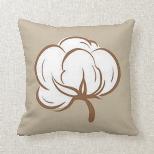 OPUS Cotton Boll Throw Pillow Zazzle