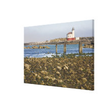 OR, Oregon Coast, Bandon, Coquille River Stretched Canvas Print