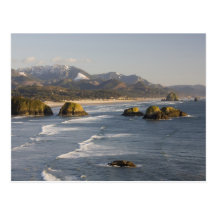 OR, Oregon Coast, Ecola State Park, view of 2 Postcards
