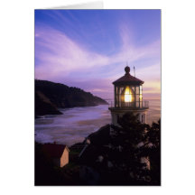 OR, Oregon Coast, Heceta Head Lighthouse, on Greeting Card
