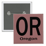 OR Oregon plain black Pin