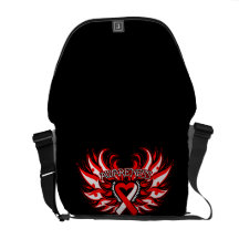 Oral Cancer Awareness Heart Wings Commuter Bags