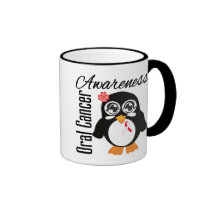 Oral Cancer Awareness Penguin Coffee Mugs