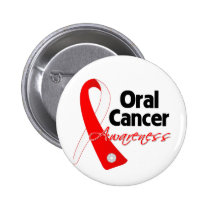 Oral Cancer Awareness Ribbon Pinback Button