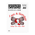 Oral Cancer Butterfly I Am A Survivor Stamps