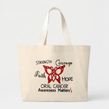 Oral Cancer Celtic Butterfly 3 Canvas Bag