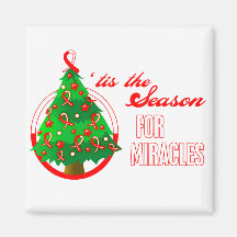 Oral Cancer Christmas Miracles Fridge Magnet