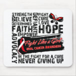 Oral Cancer Collage - Fight Like a Girl Mousepads