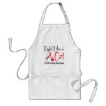 Oral Cancer Cool Retro Fight Like a Girl aprons