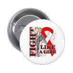 Oral Cancer Fight Like A Girl Kickin Butt buttons