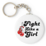 Oral Cancer Fight Like A Girl Motto keychains