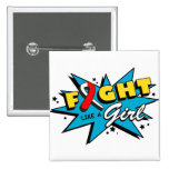 Oral Cancer Fight Like A Girl POW! buttons