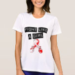 Oral Cancer Fight Like A Girl t-shirts
