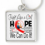 Oral Cancer Fight We Can Do It keychains