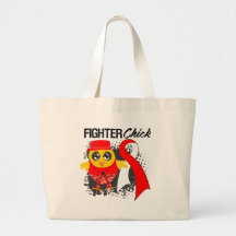 Oral Cancer Fighter Chick Grunge Canvas Bags