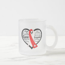 Oral Cancer Heart Ribbon Collage Mug
