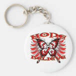 Oral Cancer Hope Believe Butterfly keychains