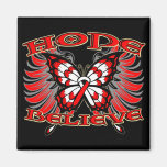 Oral Cancer Hope Believe Butterfly magnets