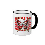 Oral Cancer Hope Believe Butterfly mugs
