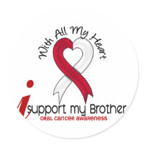 ORAL CANCER I Support My Brother stickers by awarenessgifts ORAL CANCER I Support My Brother stickers
