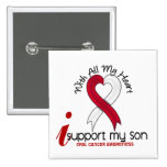 ORAL CANCER I Support My Son Pinback Button
