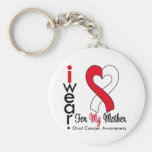 Oral Cancer I Wear Ribbon For My Mother keychains
