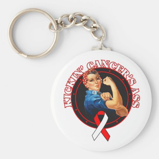 Oral Cancer Kickin Ass Rosie Style Key Chains