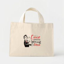 Oral Cancer Picked The Wrong Diva Tote Bags