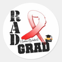 Oral Cancer Radiation Therapy RAD Grad Round Sticker